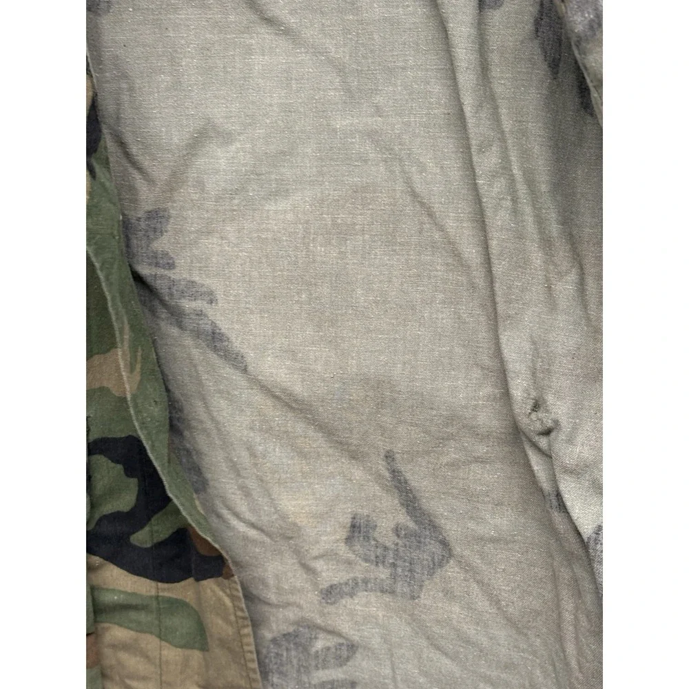 Vintage US Army Woodland‎ Camo Summer Combat Coat Jacket  Medium Long